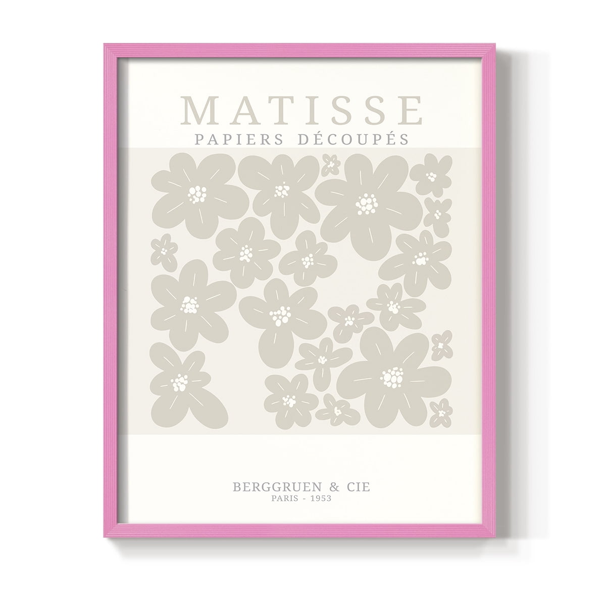 Matisse CDXVIII in Pink Solid Wood Framed Print No Nail Hanging