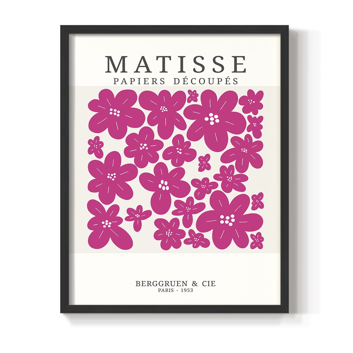 Matisse CDXX in Black Solid Wood Framed Print No Nail Hanging