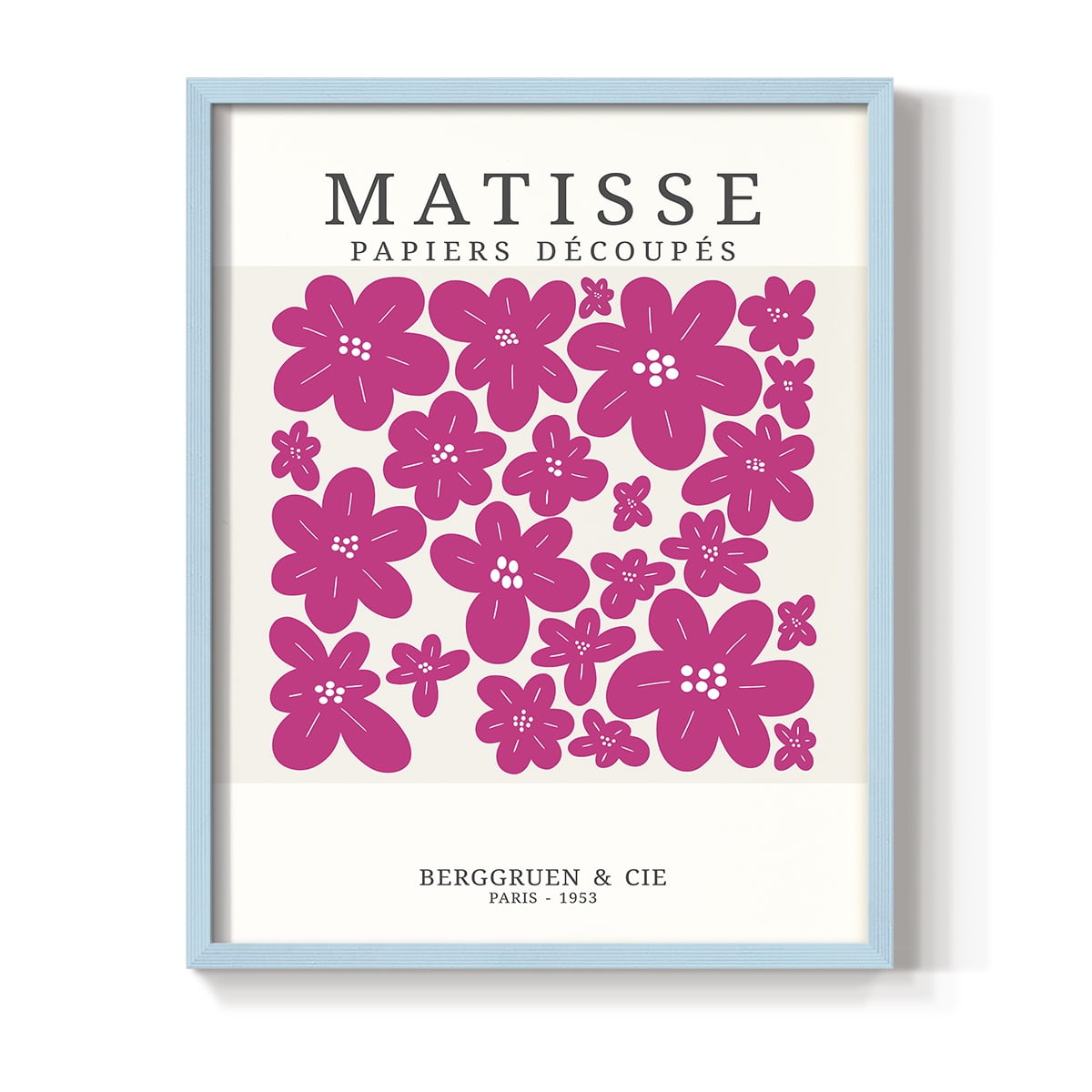 Matisse CDXX in Blue Solid Wood Framed Print No Nail Hanging