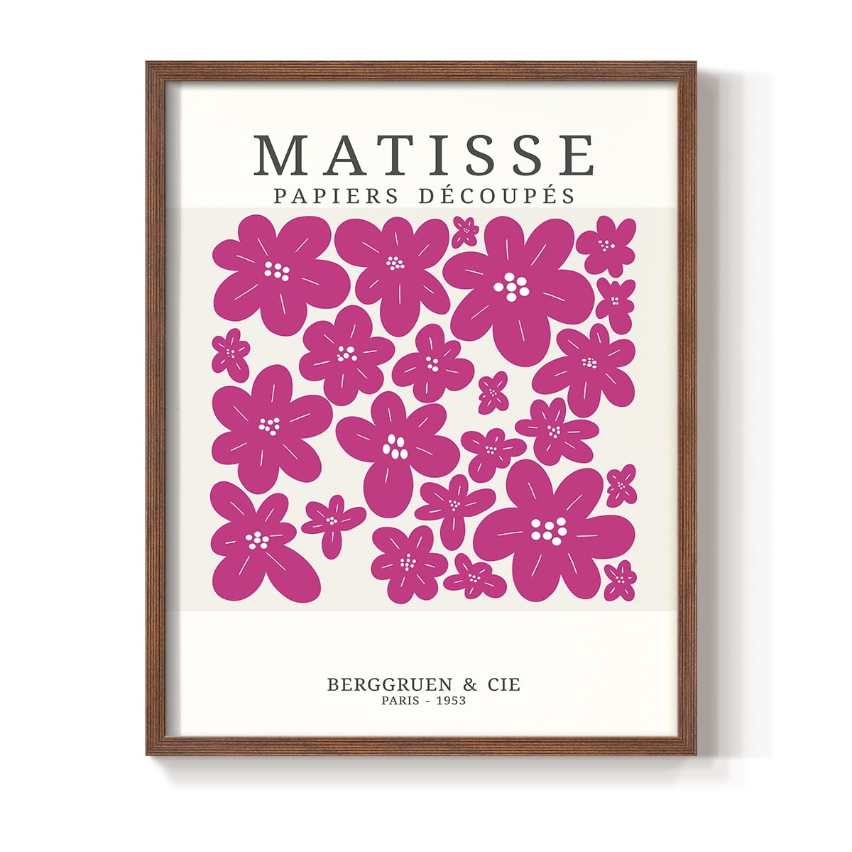 Matisse CDXX in Brown Solid Wood Framed Print No Nail Hanging