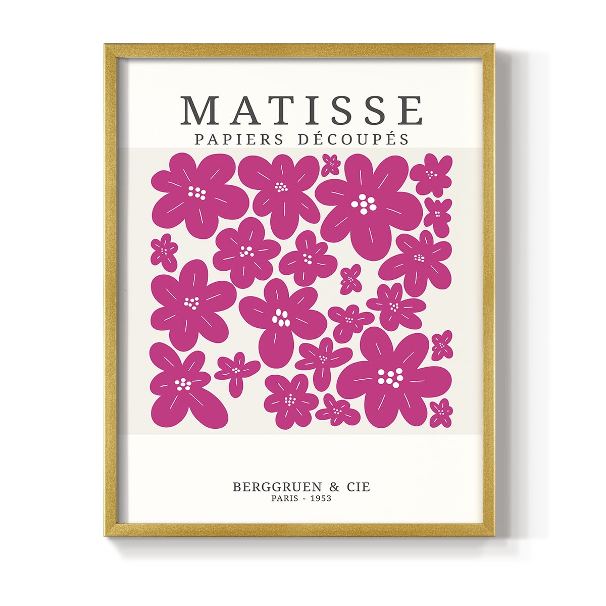 Matisse CDXX in Gold Solid Wood Framed Print No Nail Hanging