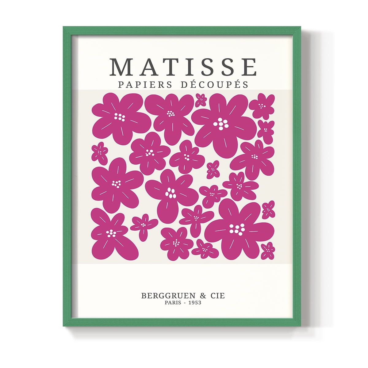 Matisse CDXX in Green Solid Wood Framed Print No Nail Hanging