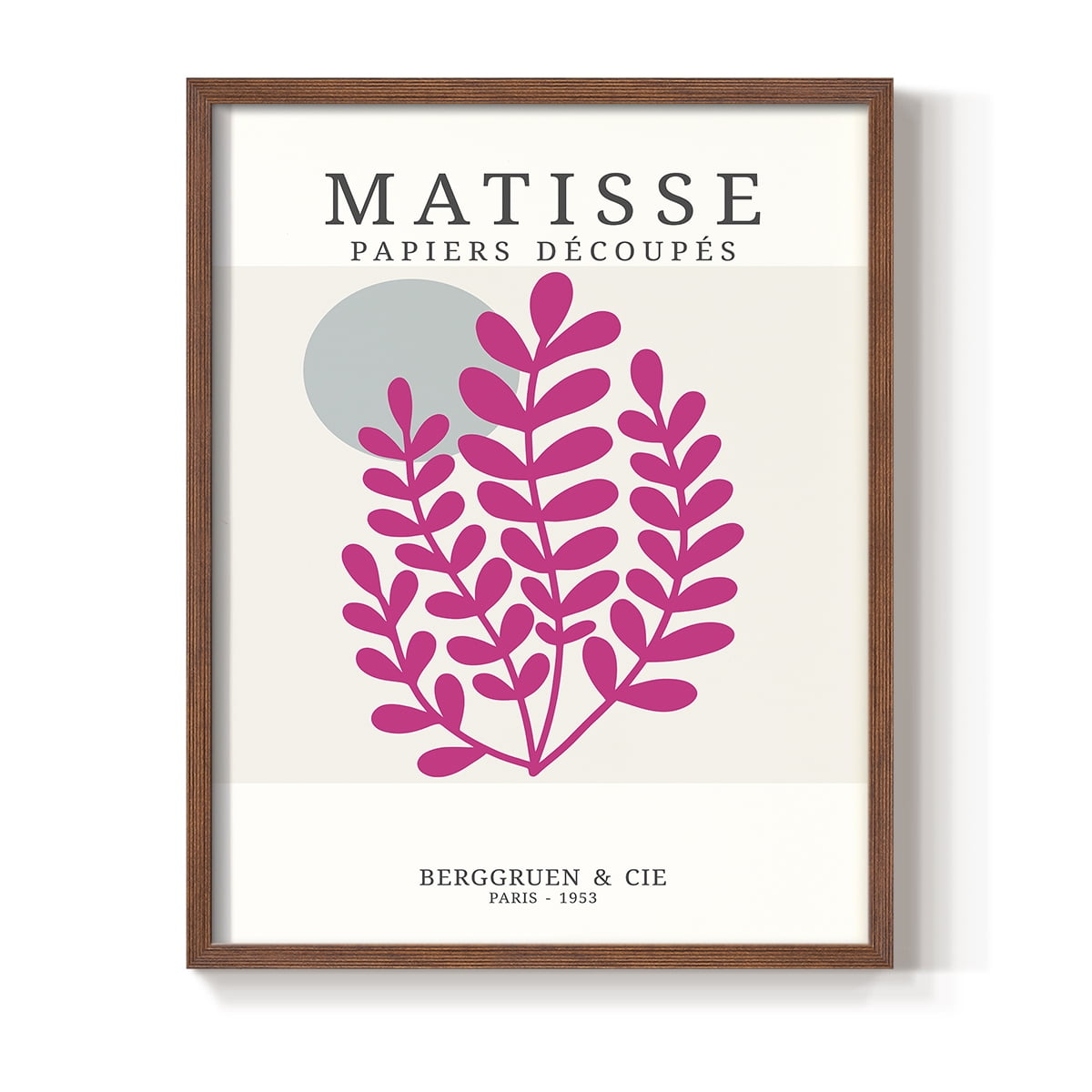 Matisse CDXXI in Brown Solid Wood Framed Print No Nail Hanging