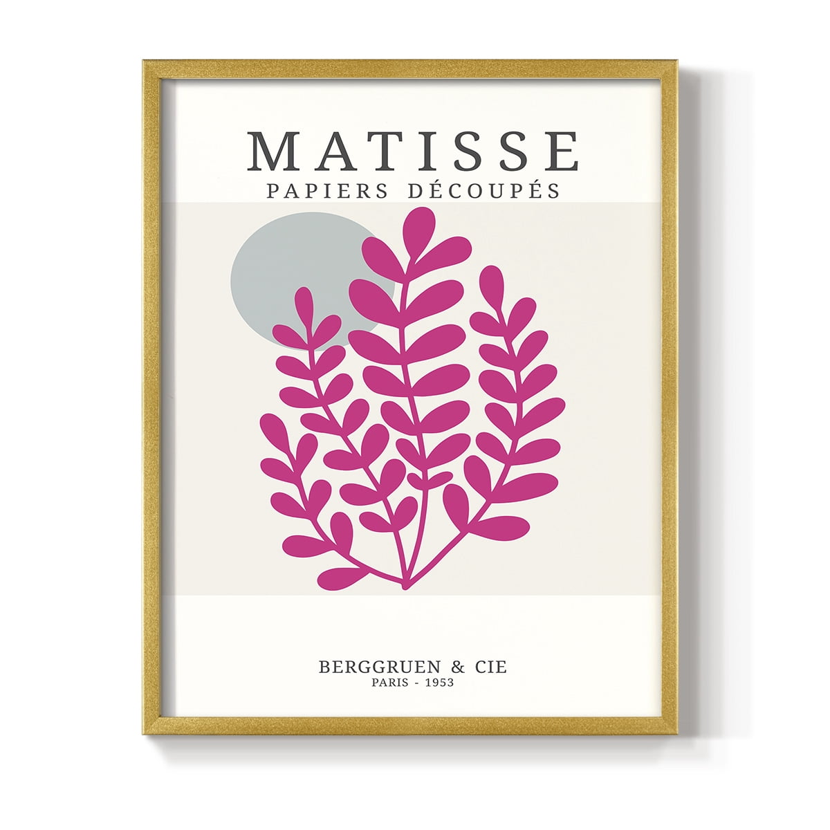Matisse CDXXI in Gold Solid Wood Framed Print No Nail Hanging