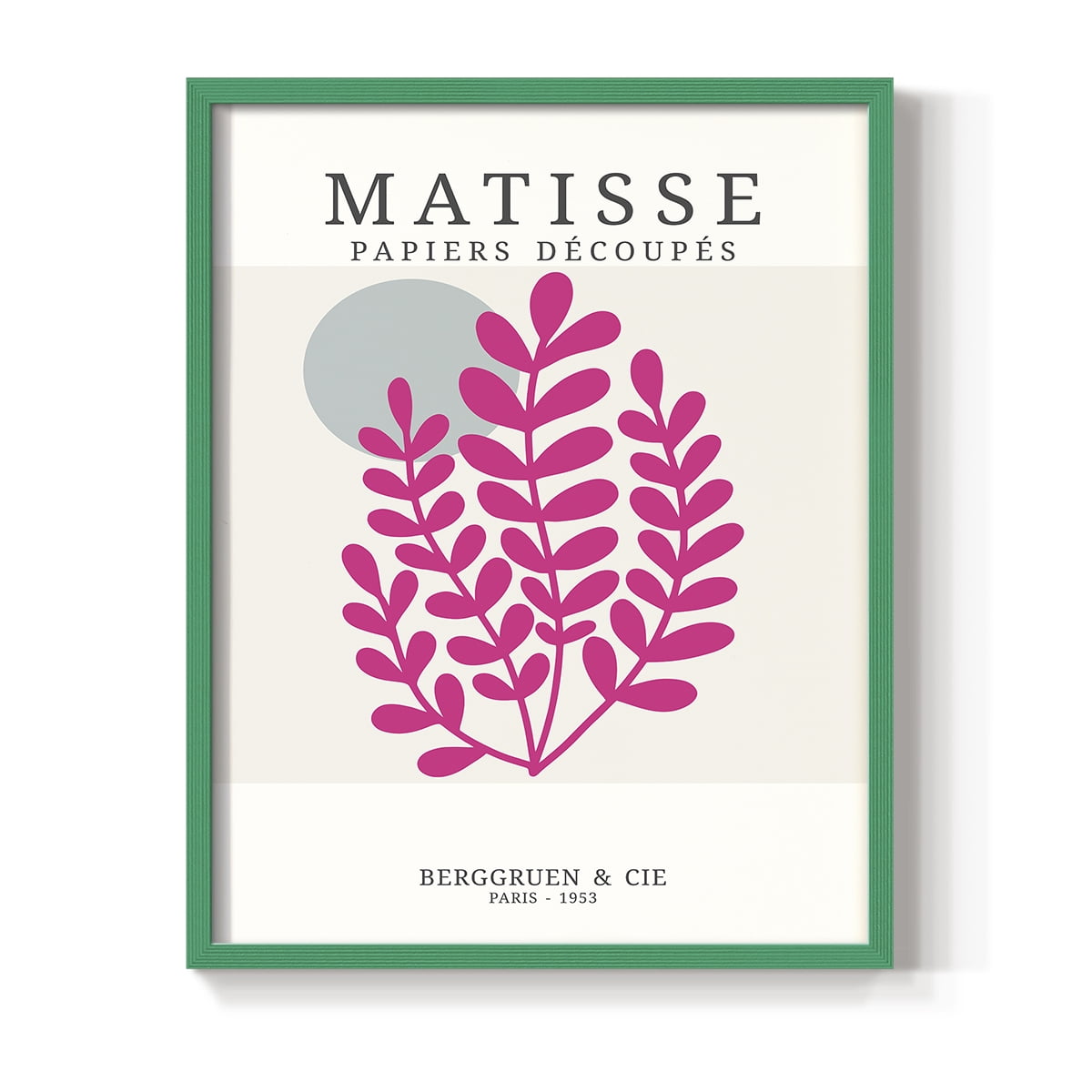 Matisse CDXXI in Green Solid Wood Framed Print No Nail Hanging