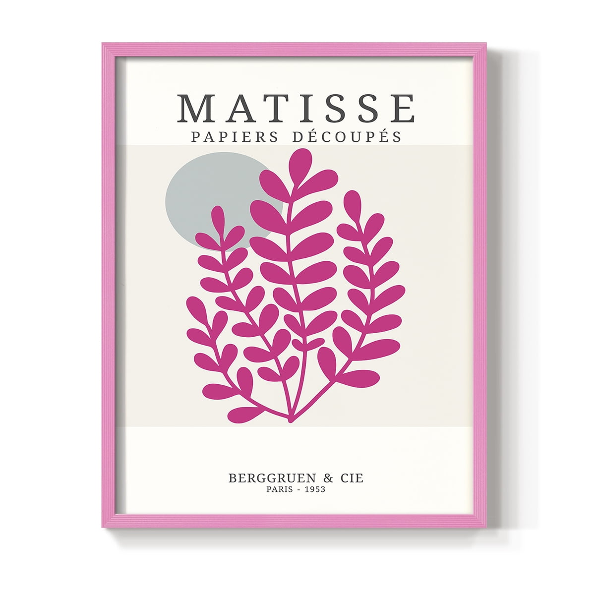 Matisse CDXXI in Pink Solid Wood Framed Print No Nail Hanging