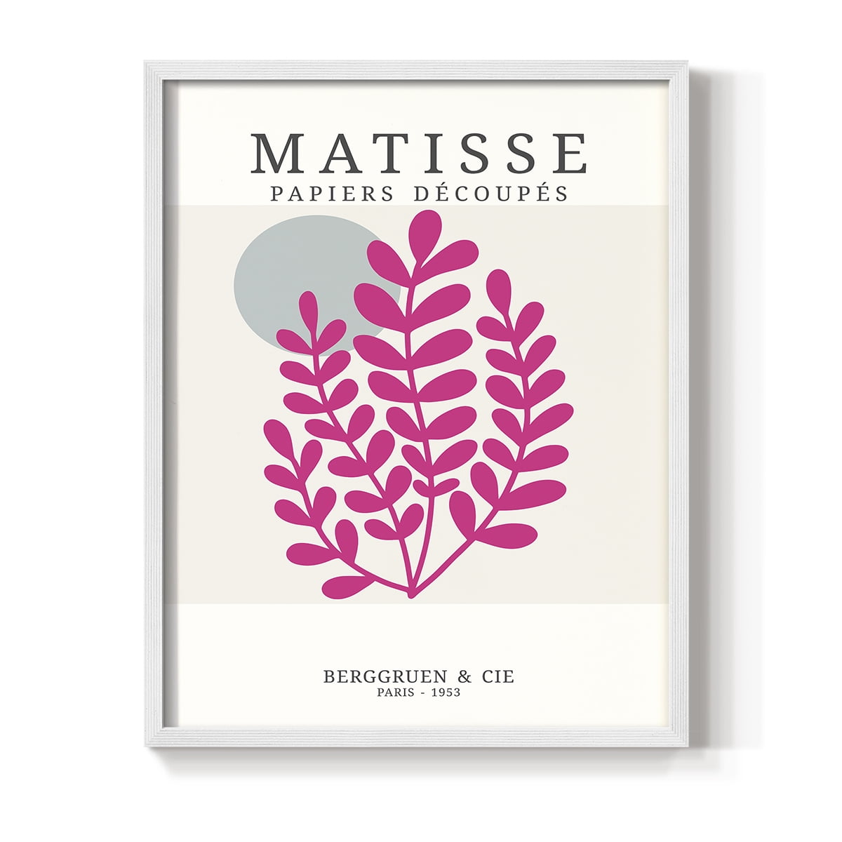 Matisse CDXXI in White Solid Wood Framed Print No Nail Hanging