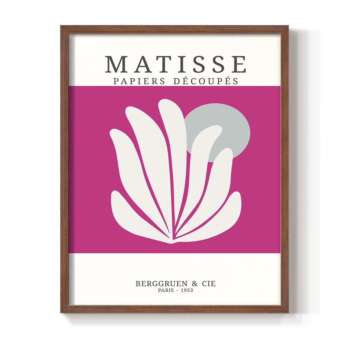 Matisse CDXXII in Brown Solid Wood Framed Print No Nail Hanging