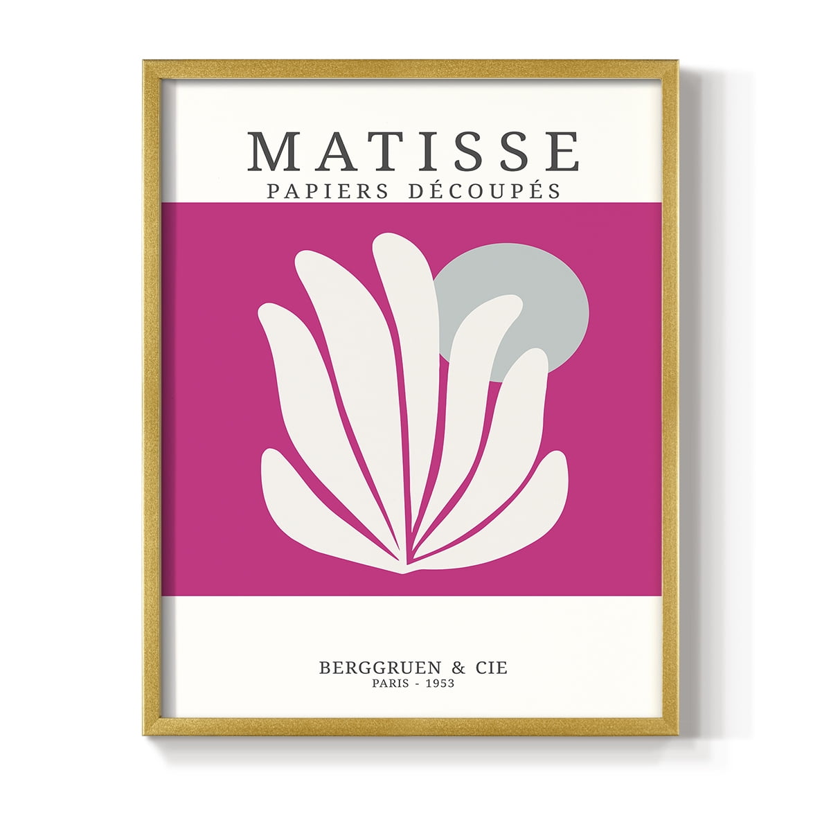 Matisse CDXXII in Gold Solid Wood Framed Print No Nail Hanging