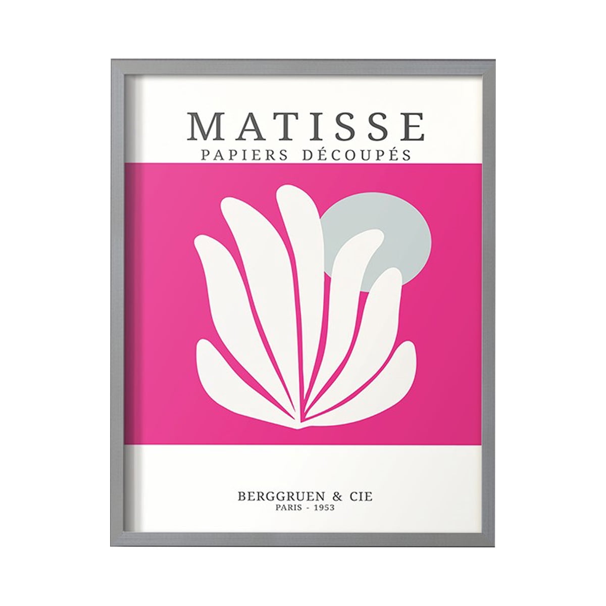 Matisse CDXXII in Gray Solid Wood Framed Print No Nail Hanging