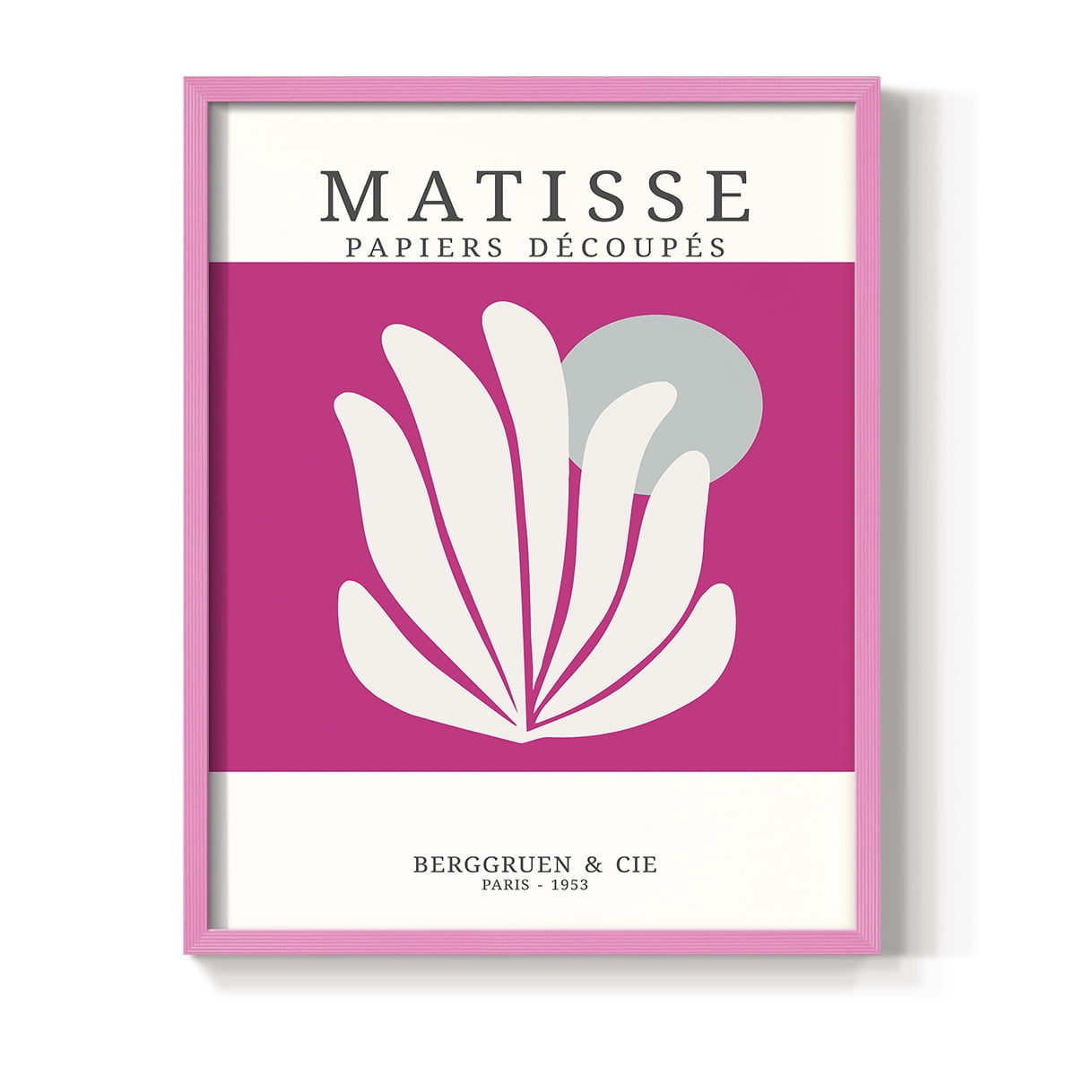 Matisse CDXXII in Pink Solid Wood Framed Print No Nail Hanging