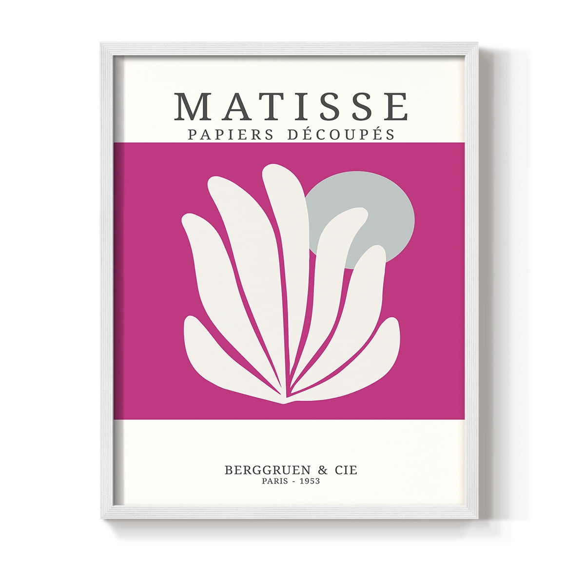 Matisse CDXXII in White Solid Wood Framed Print No Nail Hanging