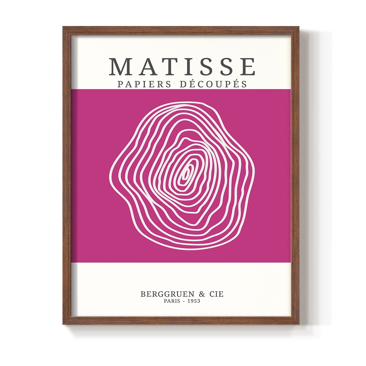 Matisse CDXXIII in Brown Solid Wood Framed Print No Nail Hanging