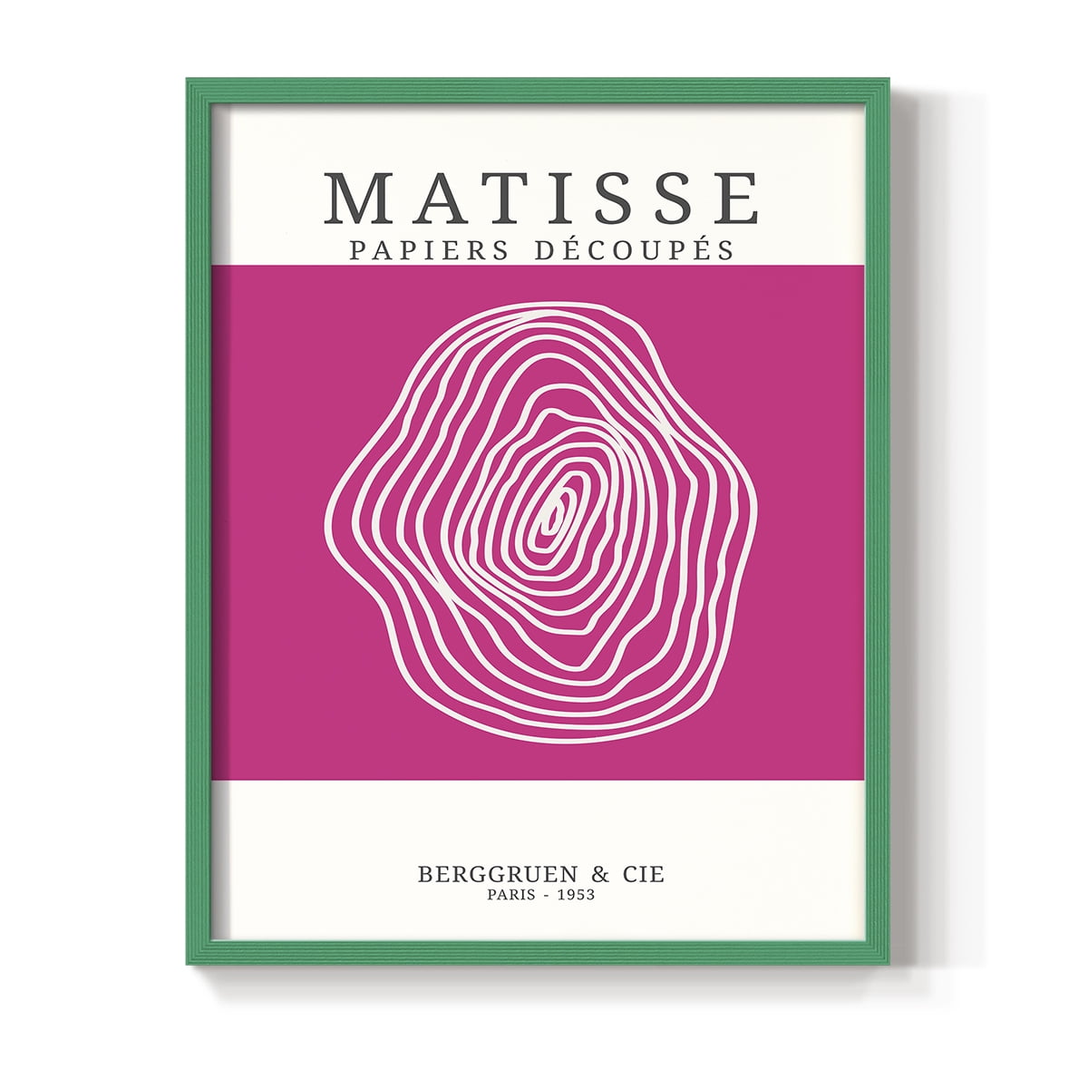 Matisse CDXXIII in Green Solid Wood Framed Print No Nail Hanging