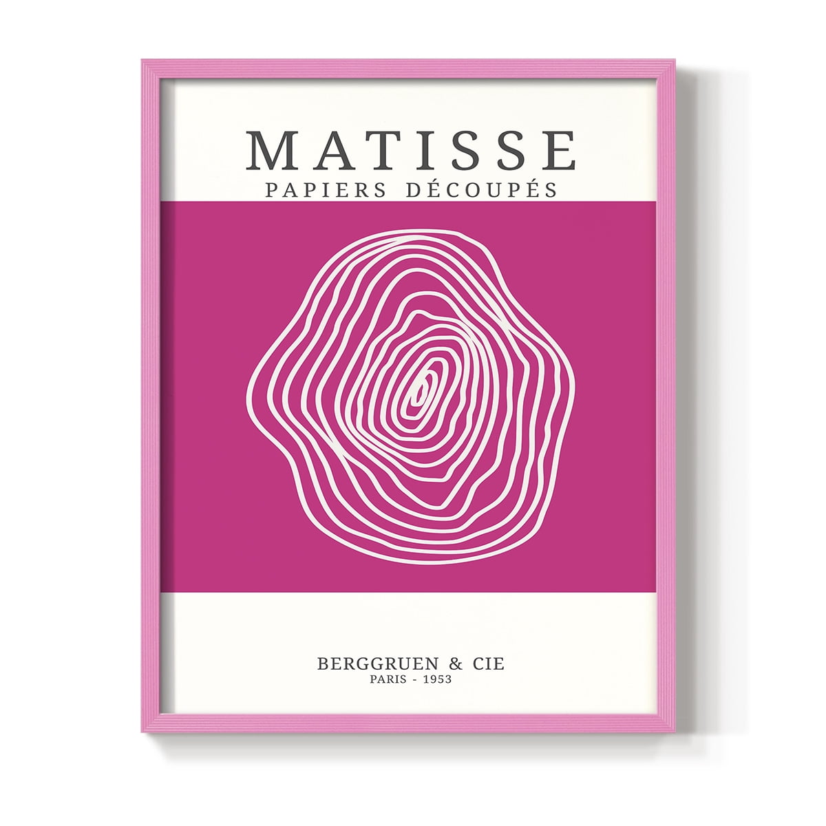 Matisse CDXXIII in Pink Solid Wood Framed Print No Nail Hanging