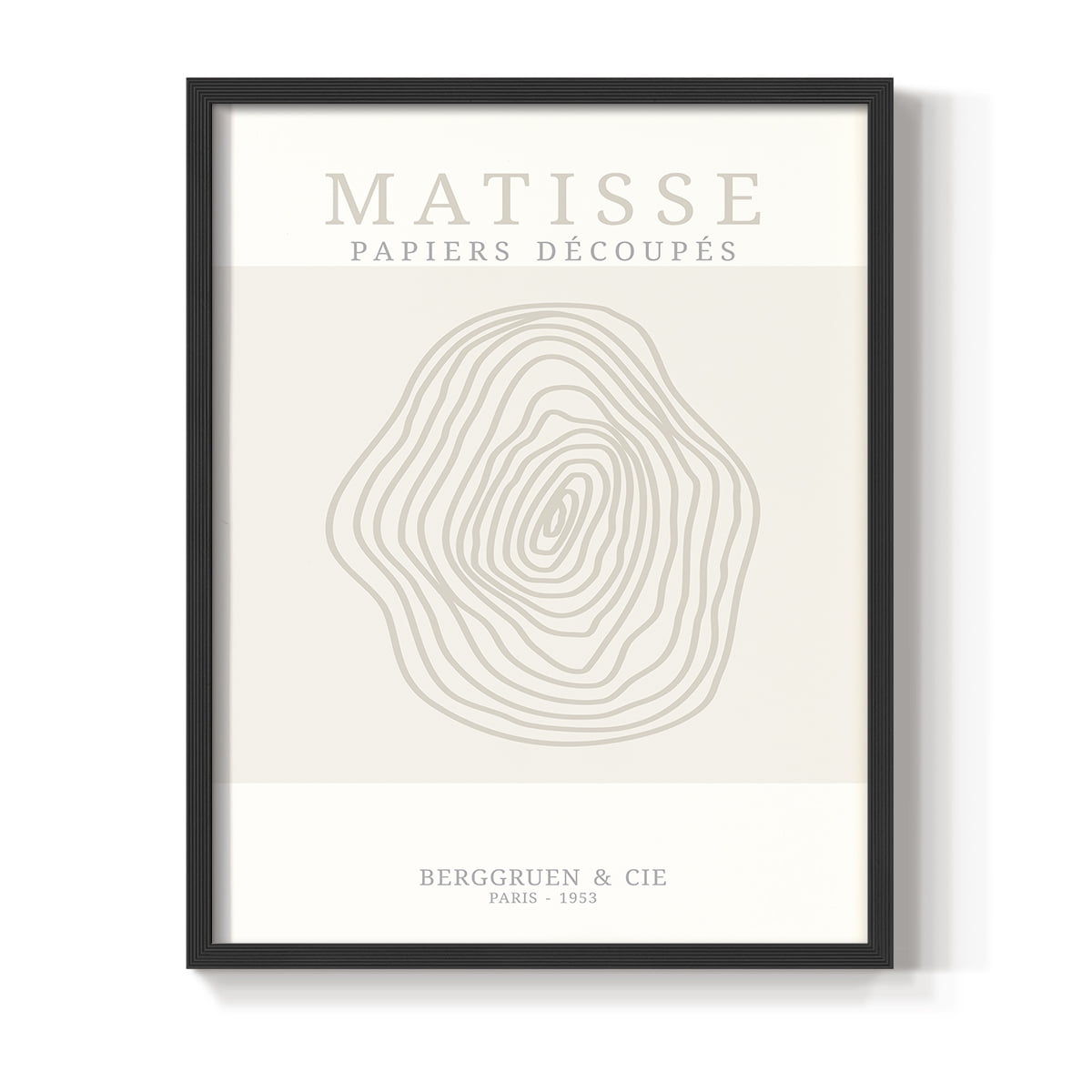 Matisse CDXXIV in Black Solid Wood Framed Print No Nail Hanging