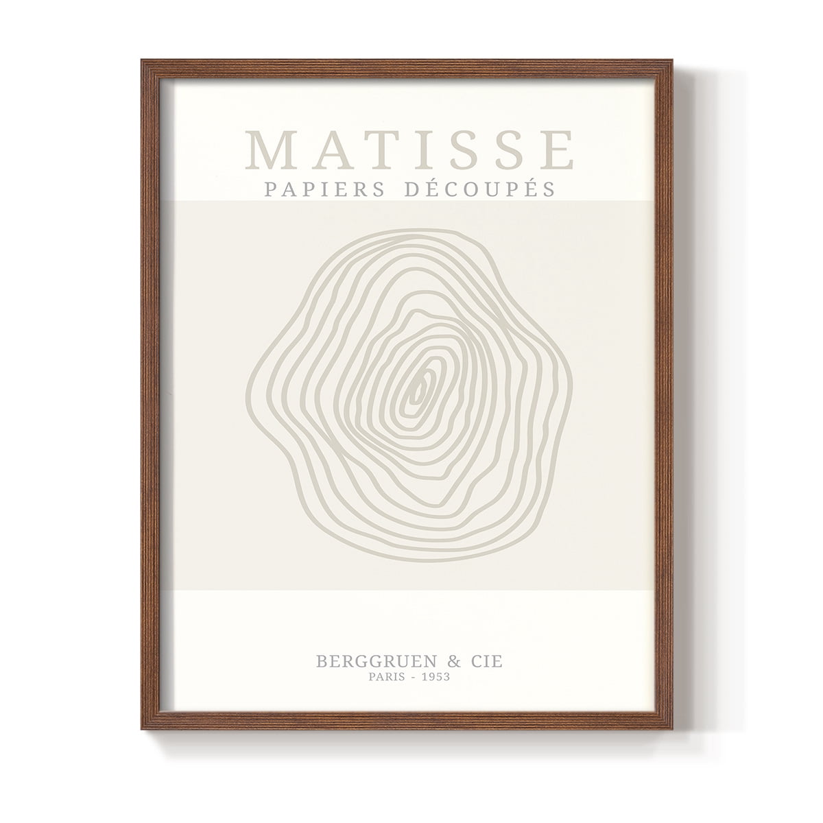 Matisse CDXXIV in Brown Solid Wood Framed Print No Nail Hanging