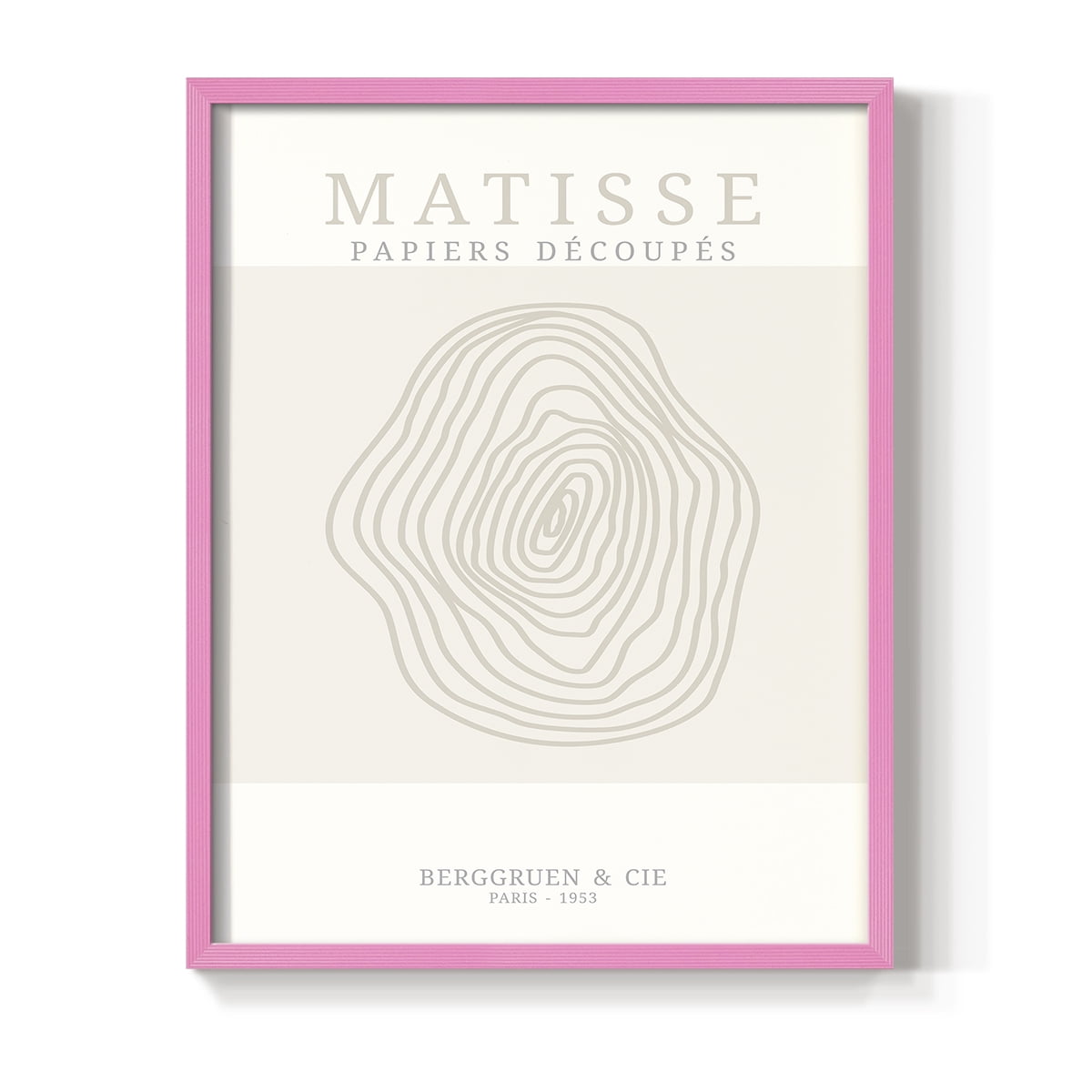 Matisse CDXXIV in Pink Solid Wood Framed Print No Nail Hanging