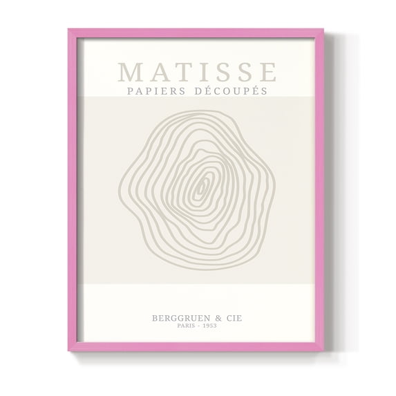 Matisse CDXXIV in Pink Solid Wood Framed Print No Nail Hanging