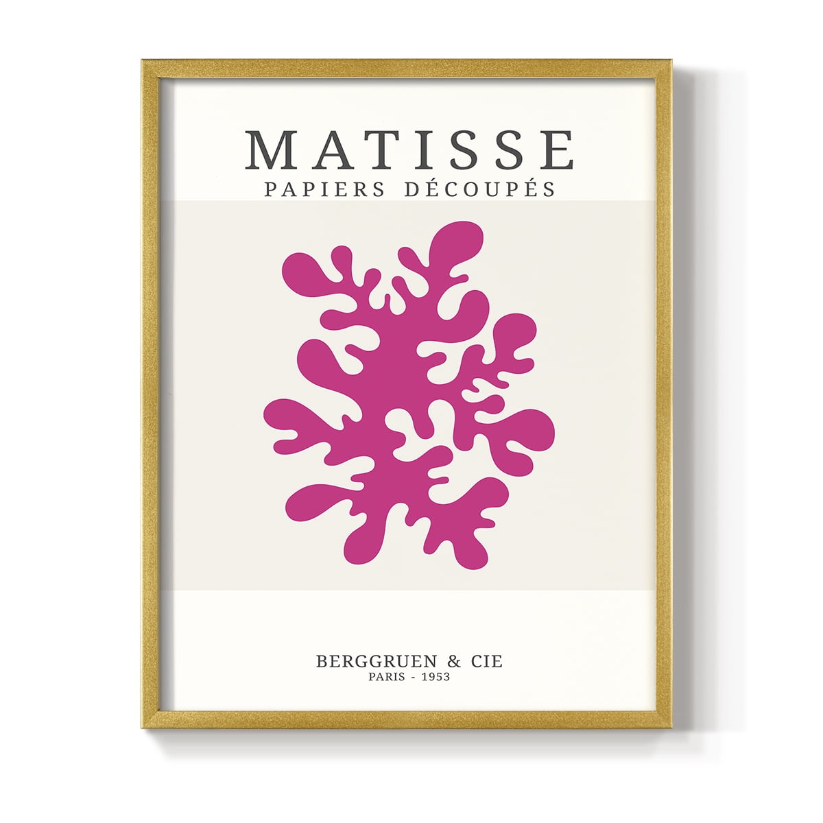 Matisse CDXXIX in Gold Solid Wood Framed Print No Nail Hanging