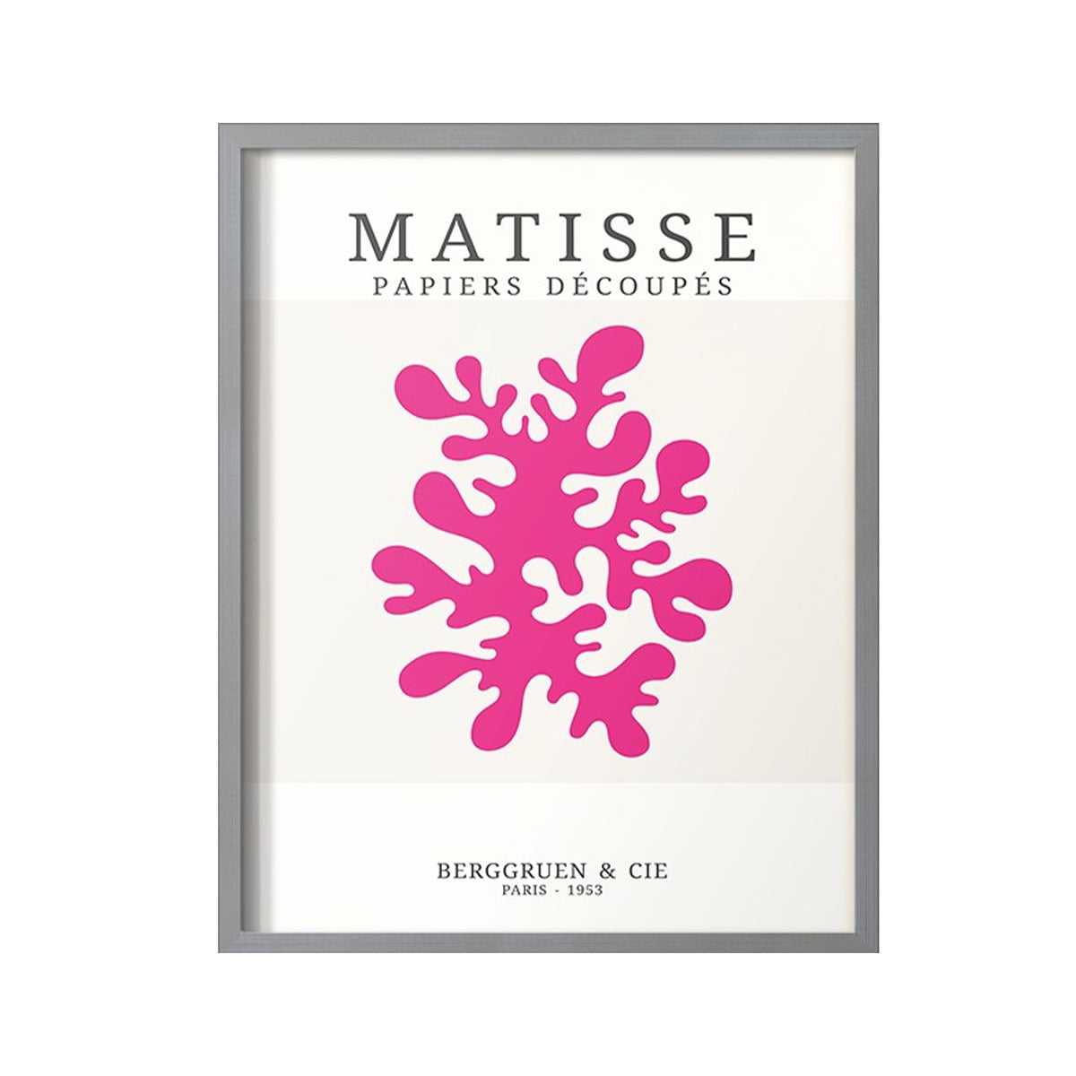 Matisse CDXXIX in Gray Solid Wood Framed Print No Nail Hanging