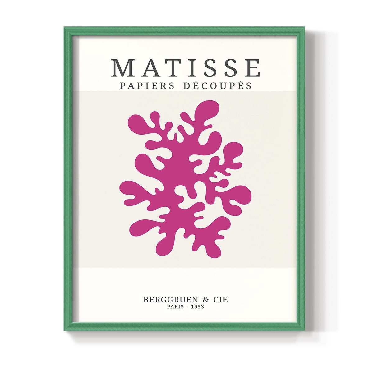 Matisse CDXXIX in Green Solid Wood Framed Print No Nail Hanging