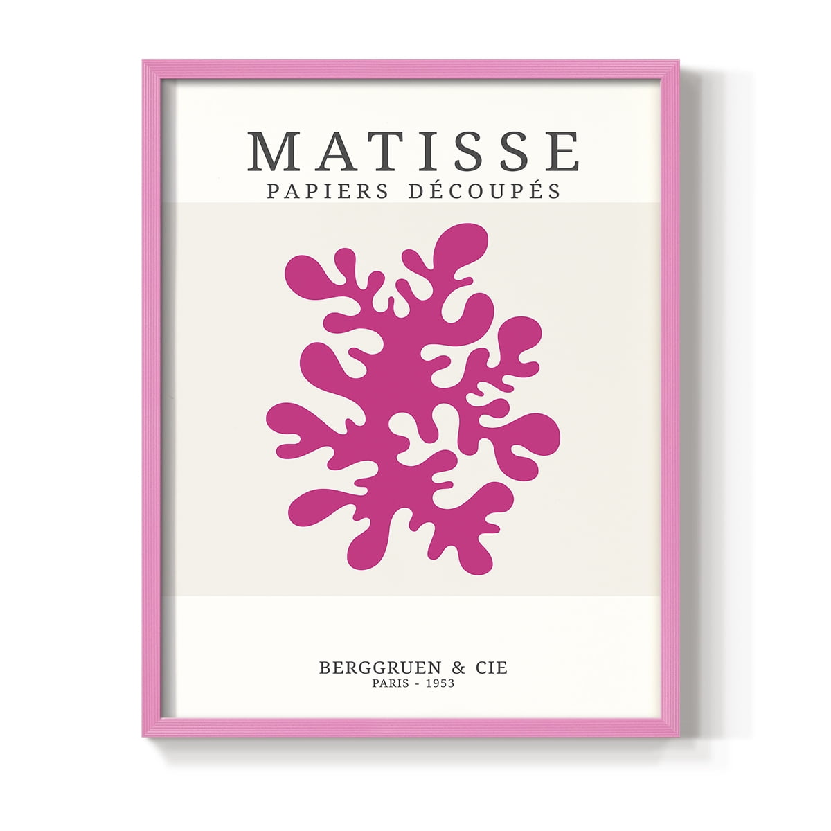 Matisse CDXXIX in Pink Solid Wood Framed Print No Nail Hanging