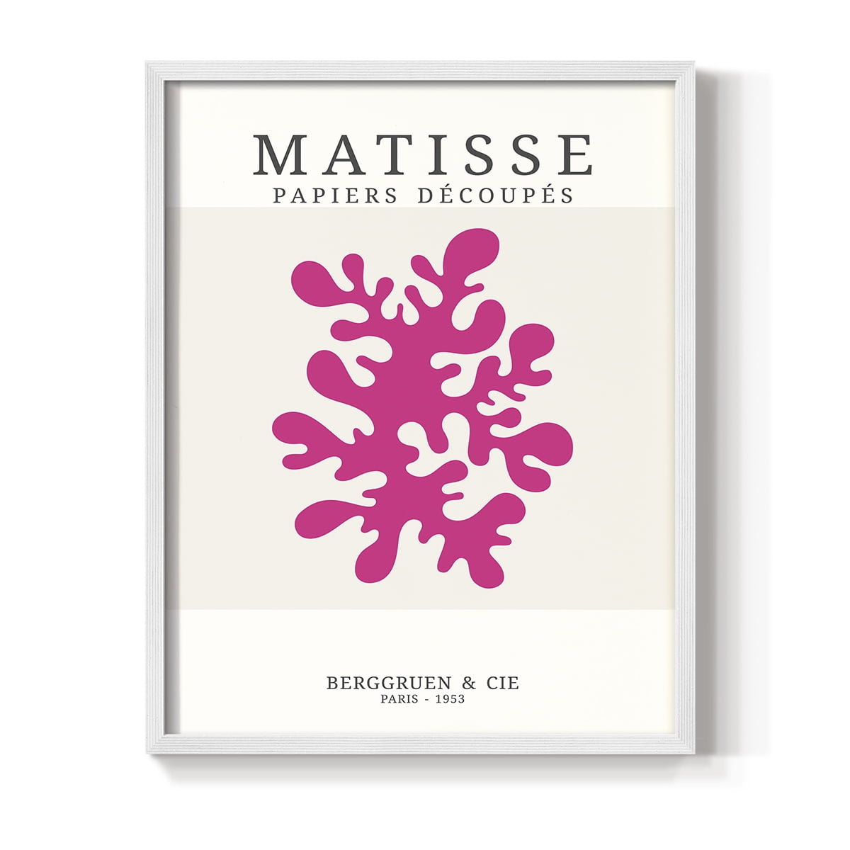 Matisse CDXXIX in White Solid Wood Framed Print No Nail Hanging