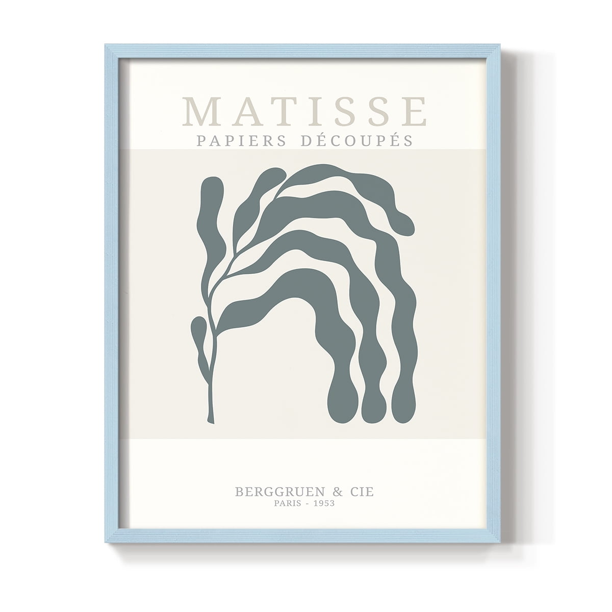 Matisse CDXXV in Blue Solid Wood Framed Print No Nail Hanging