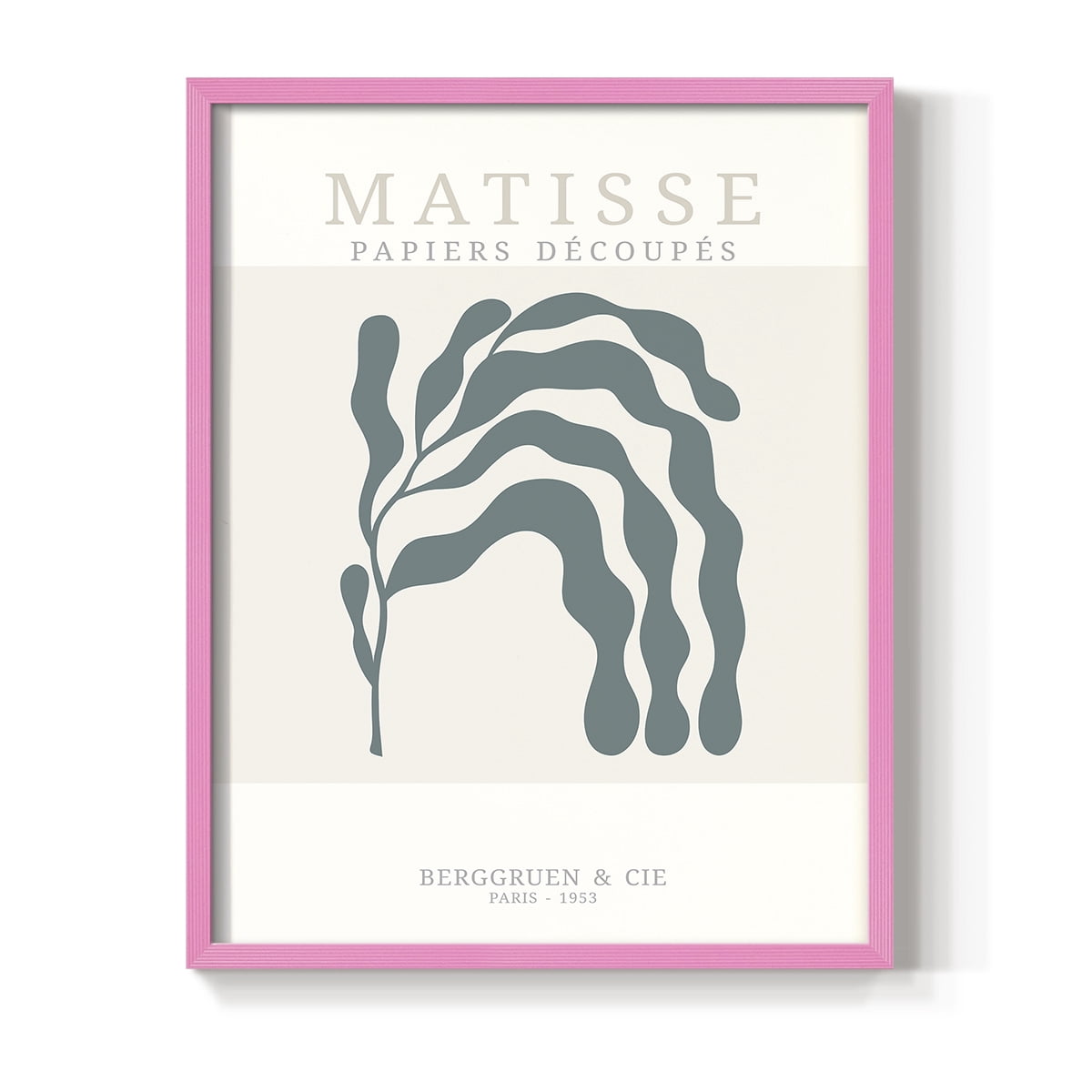 Matisse CDXXV in Pink Solid Wood Framed Print No Nail Hanging