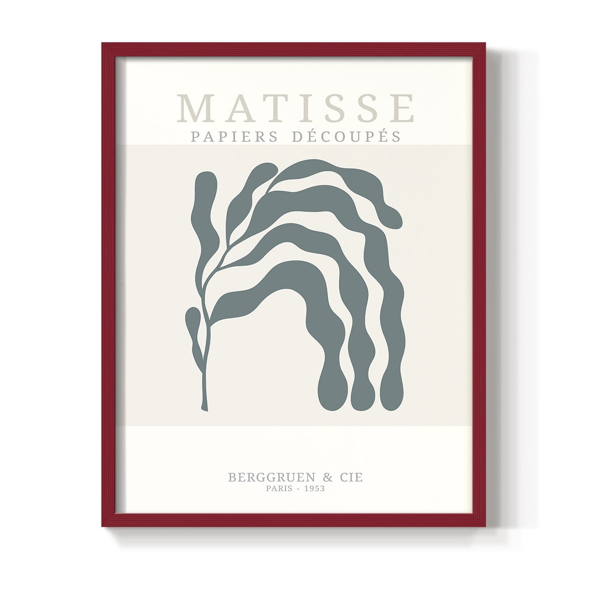 Matisse CDXXV in Red Solid Wood Framed Print No Nail Hanging