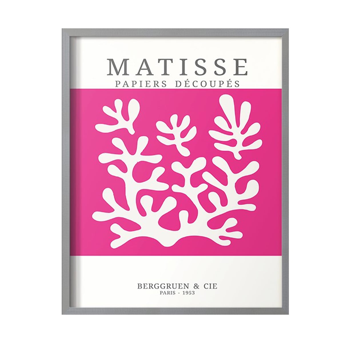 Matisse CDXXVI in Gray Solid Wood Framed Print No Nail Hanging