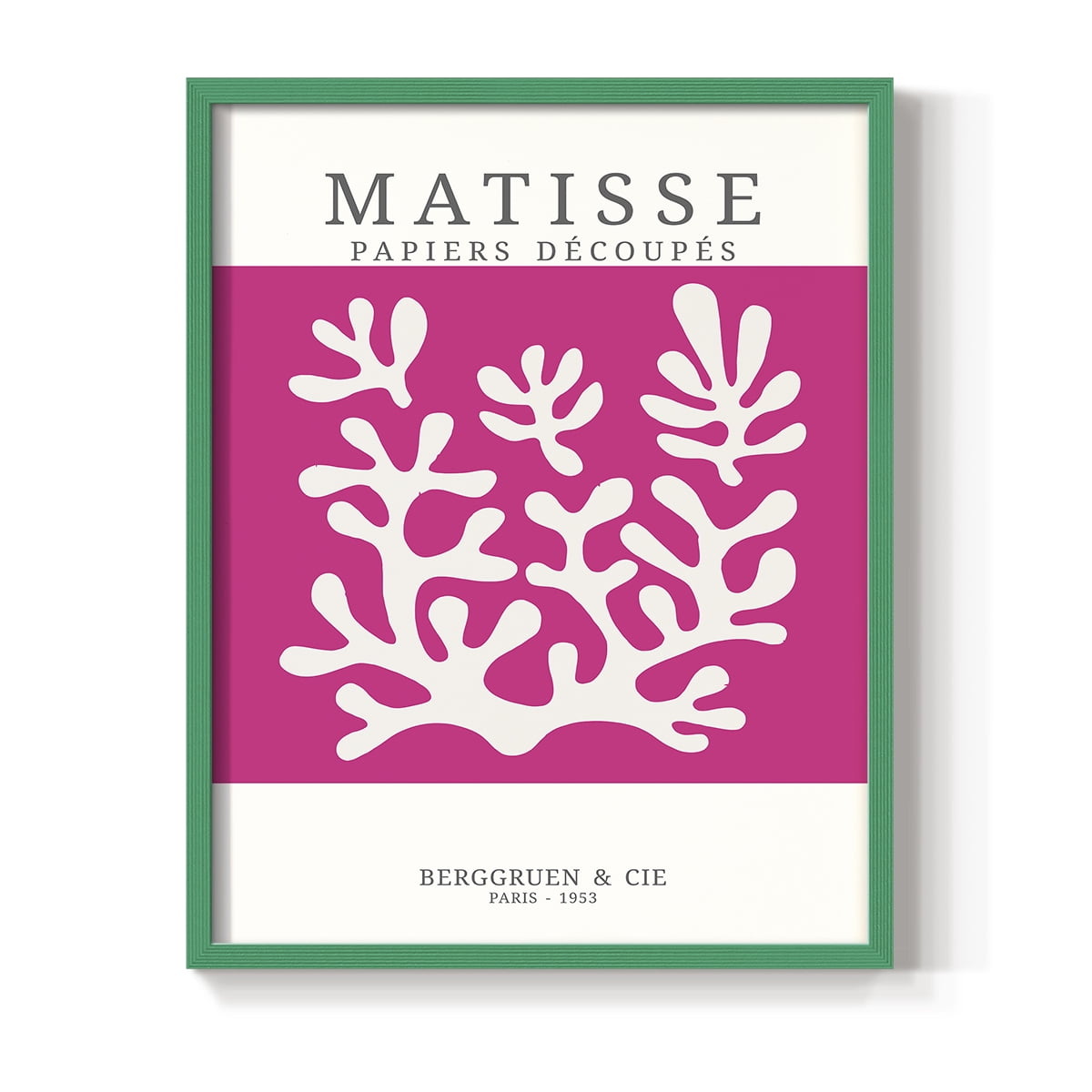 Matisse CDXXVI in Green Solid Wood Framed Print No Nail Hanging