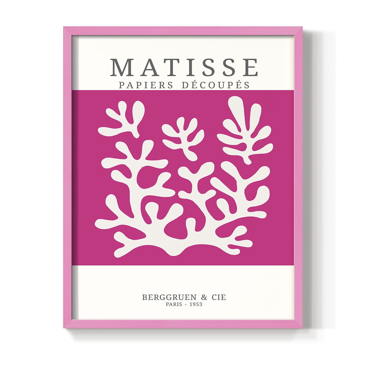 Matisse CDXXVI in Pink Solid Wood Framed Print No Nail Hanging