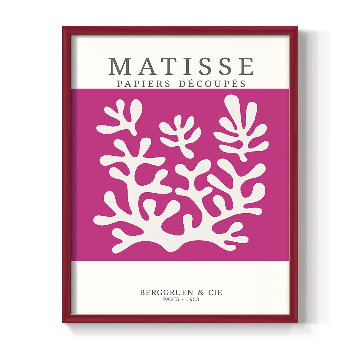 Matisse CDXXVI in Red Solid Wood Framed Print No Nail Hanging