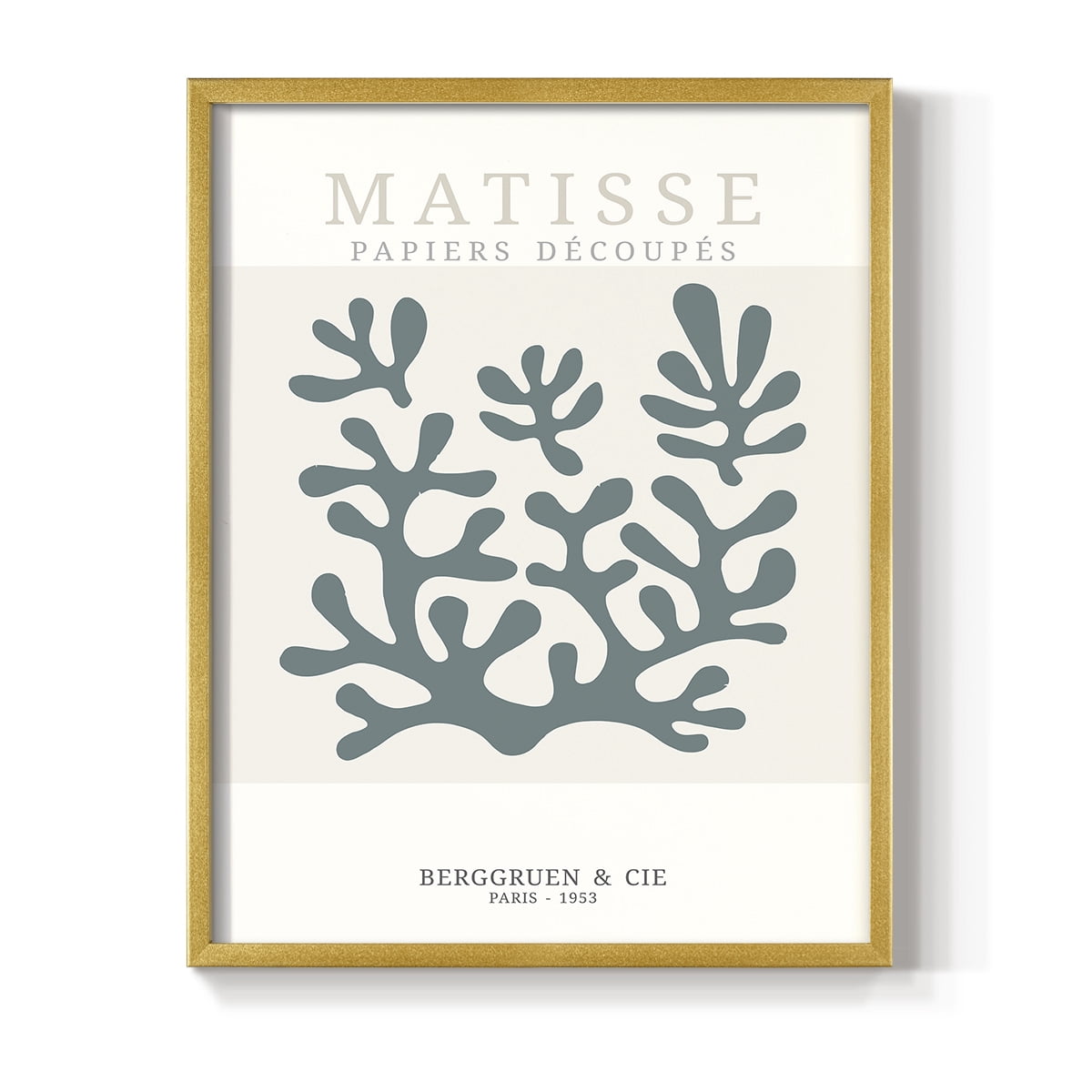 Matisse CDXXVII in Gold Solid Wood Framed Print No Nail Hanging