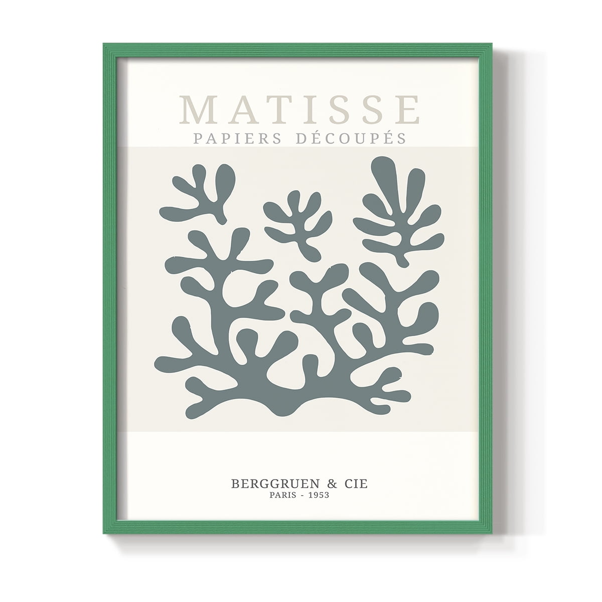Matisse CDXXVII in Green Solid Wood Framed Print No Nail Hanging
