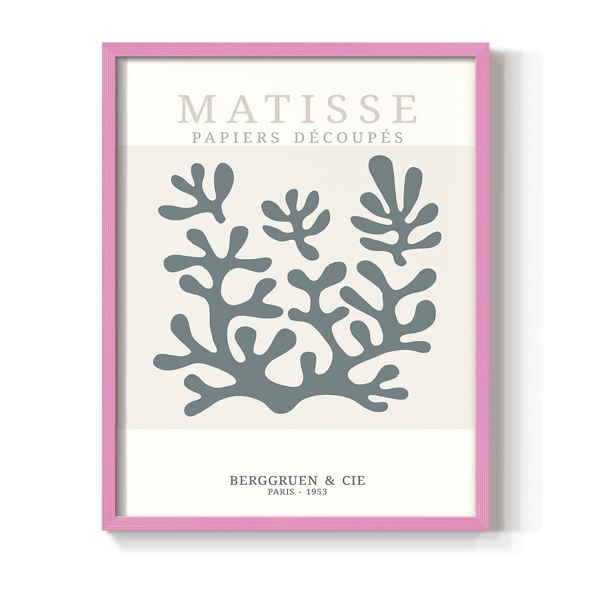 Matisse CDXXVII in Pink Solid Wood Framed Print No Nail Hanging