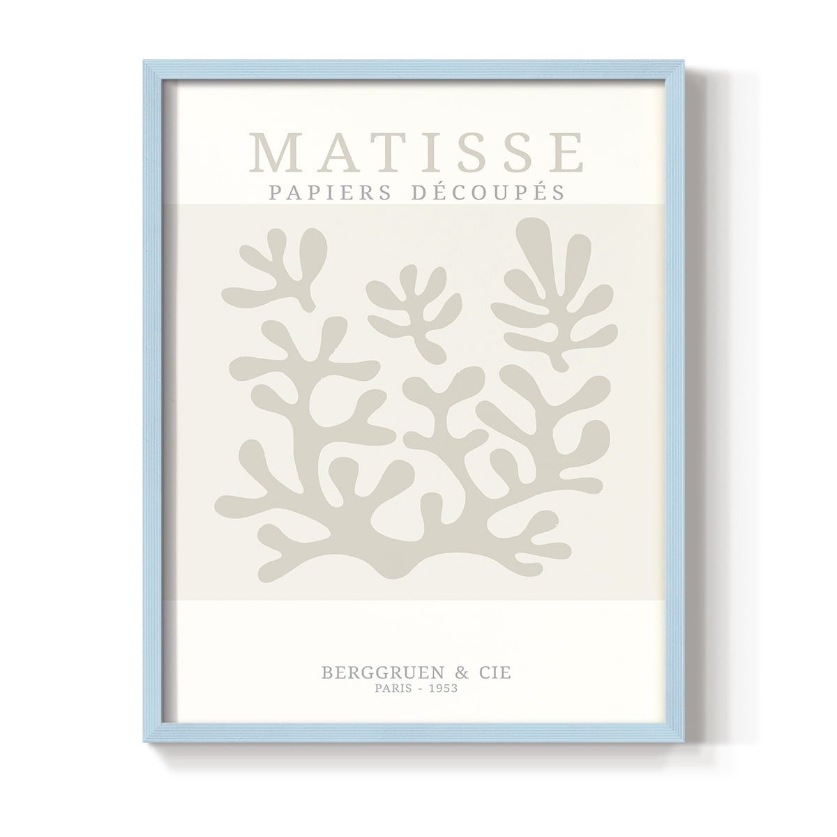 Matisse CDXXVIII in Blue Solid Wood Framed Print No Nail Hanging