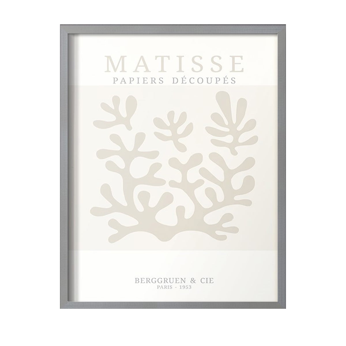 Matisse CDXXVIII in Gray Solid Wood Framed Print No Nail Hanging