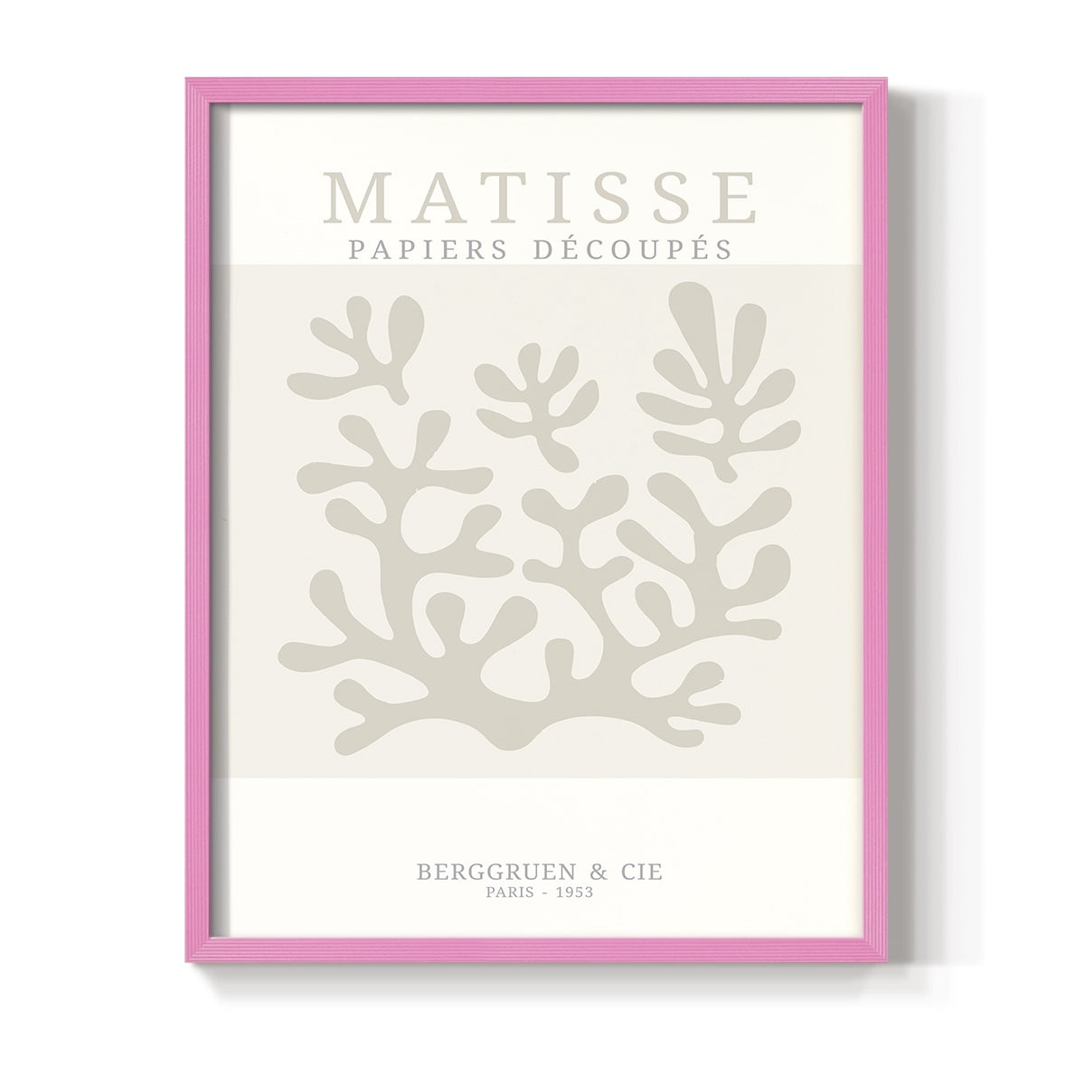 Matisse CDXXVIII in Pink Solid Wood Framed Print No Nail Hanging