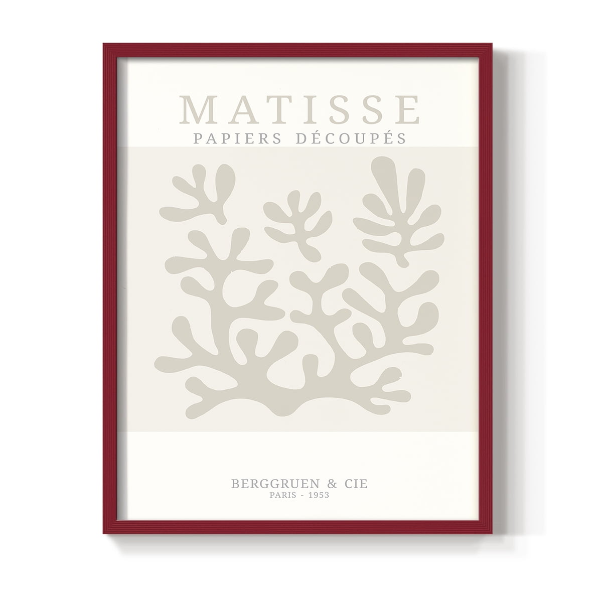Matisse CDXXVIII in Red Solid Wood Framed Print No Nail Hanging