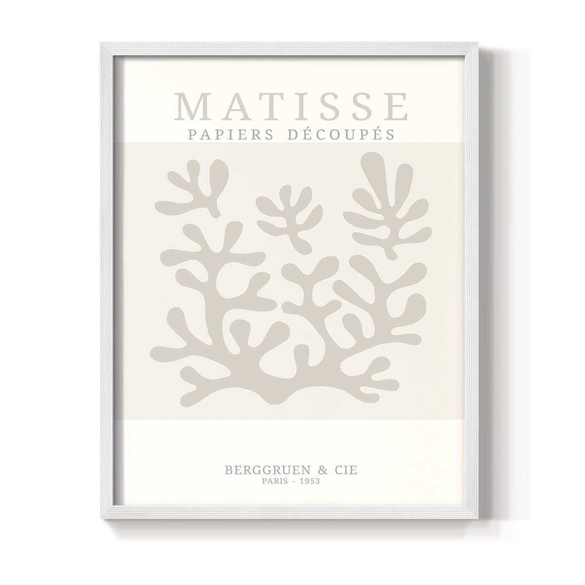 Matisse CDXXVIII in White Solid Wood Framed Print No Nail Hanging