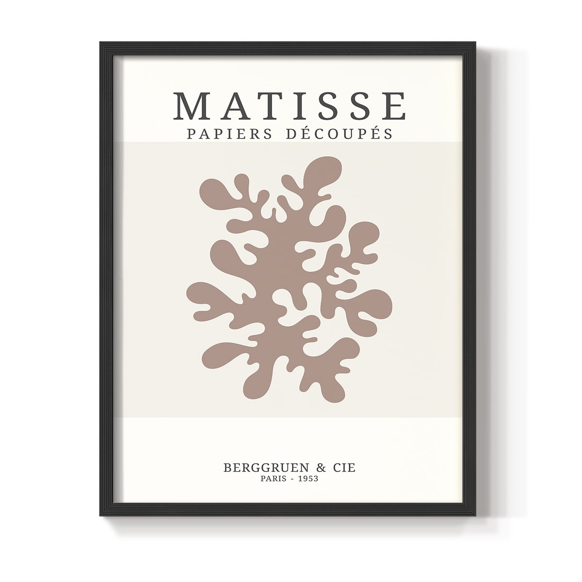 Matisse CDXXX in Brown Solid Wood Framed Print No Nail Hanging