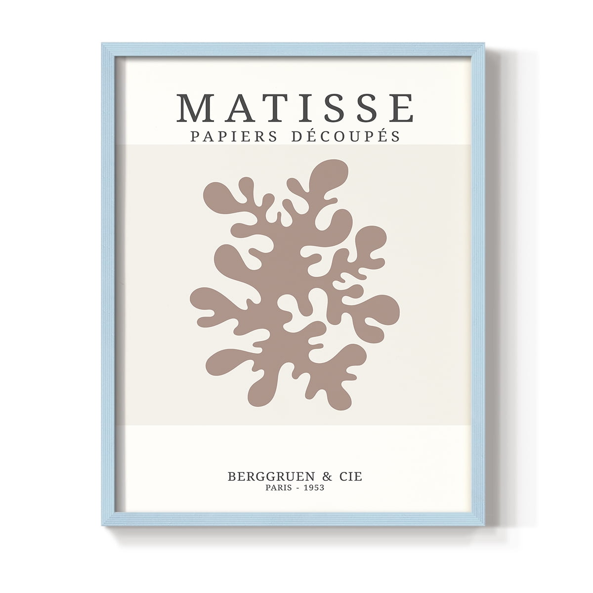 Matisse CDXXX in Blue Solid Wood Framed Print No Nail Hanging