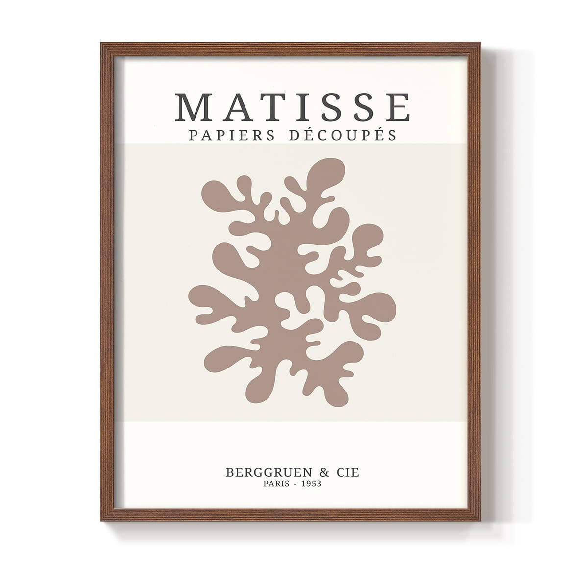 Matisse CDXXX in Brown Solid Wood Framed Print No Nail Hanging