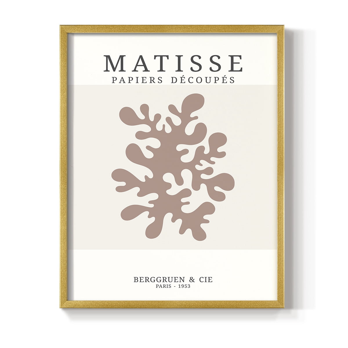 Matisse CDXXX in Gold Solid Wood Framed Print No Nail Hanging