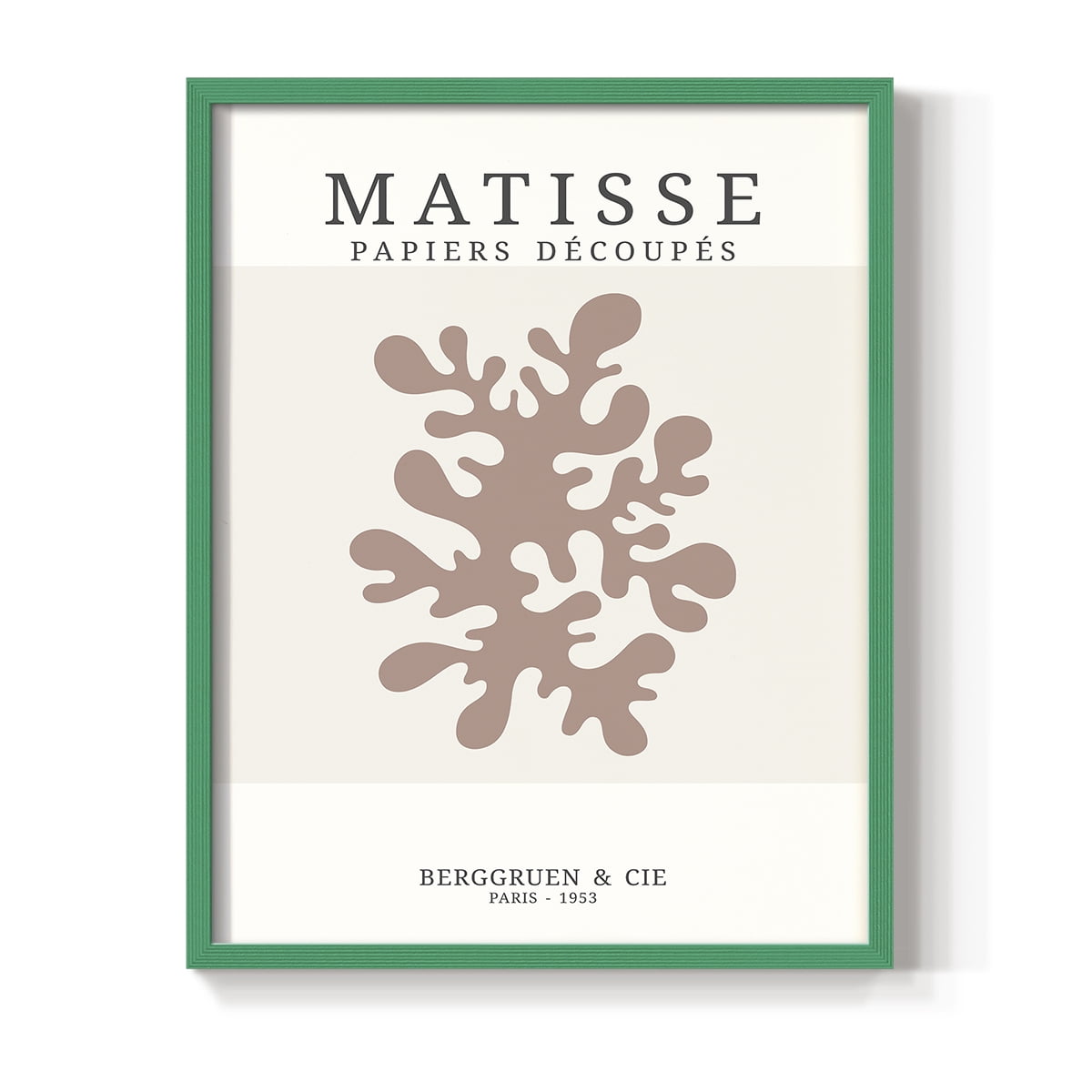 Matisse CDXXX in Green Solid Wood Framed Print No Nail Hanging
