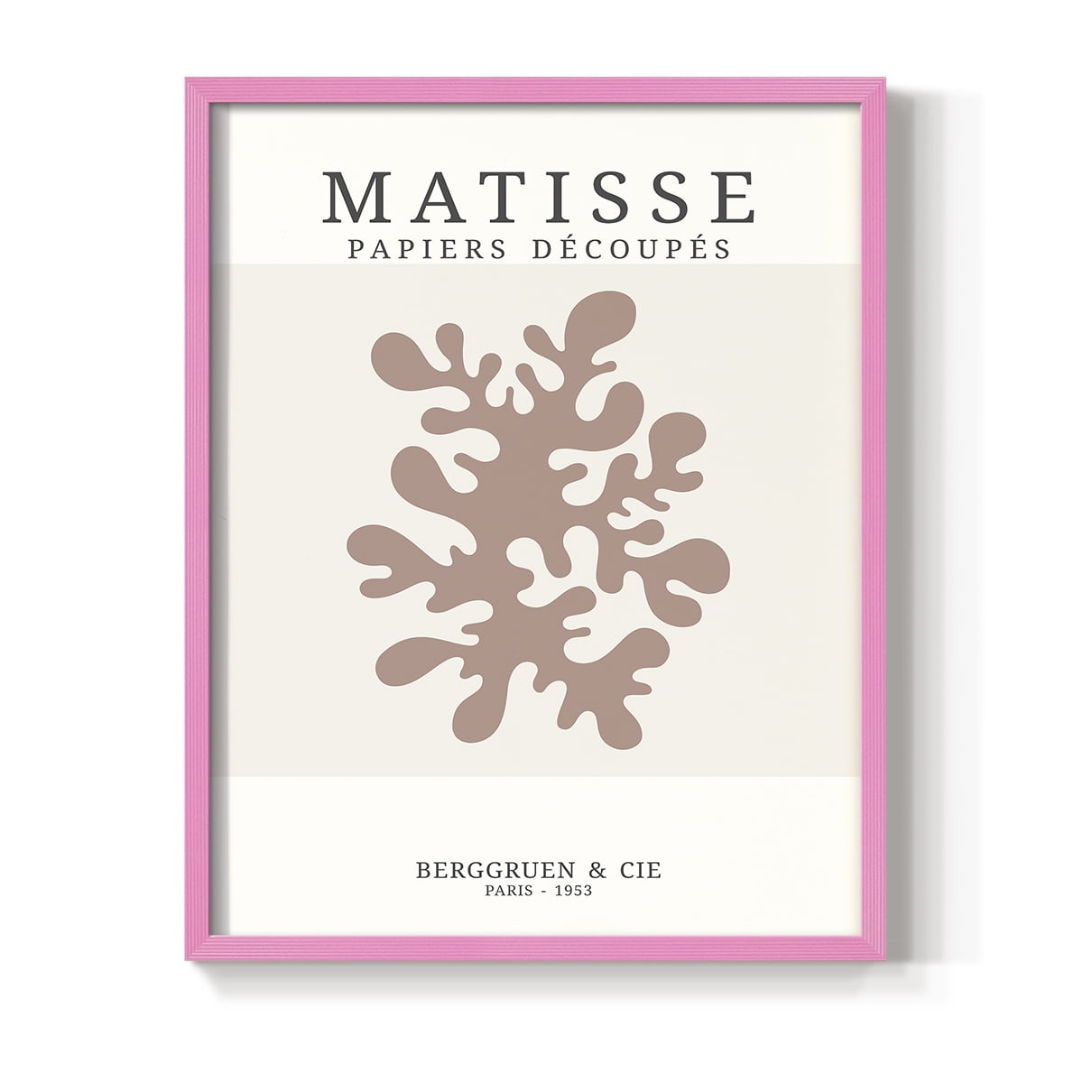 Matisse CDXXX in Pink Solid Wood Framed Print No Nail Hanging