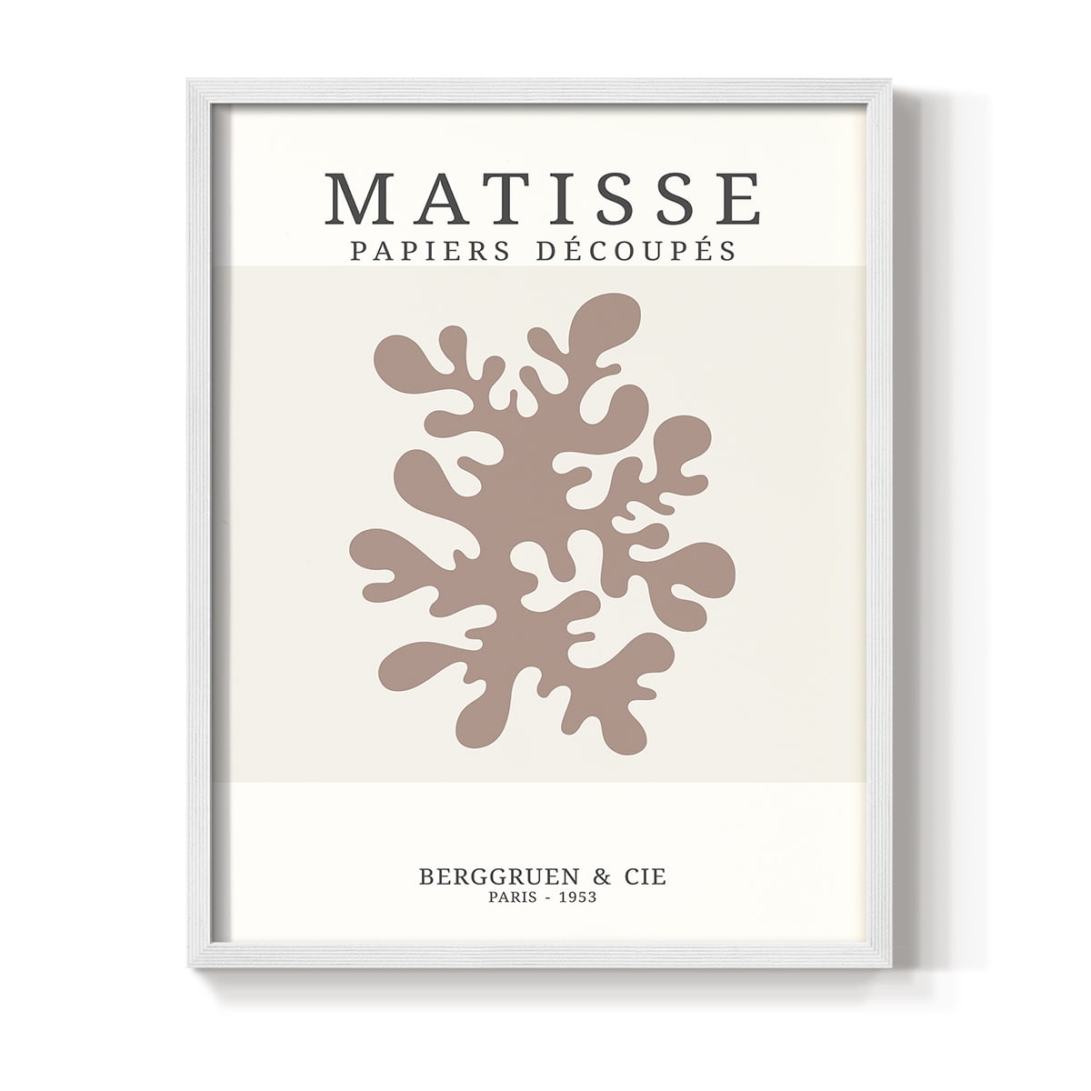 Matisse CDXXX in White Solid Wood Framed Print No Nail Hanging